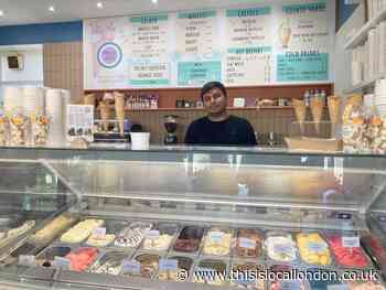 Inside Hampstead Heath gelato ice cream parlour Creamery