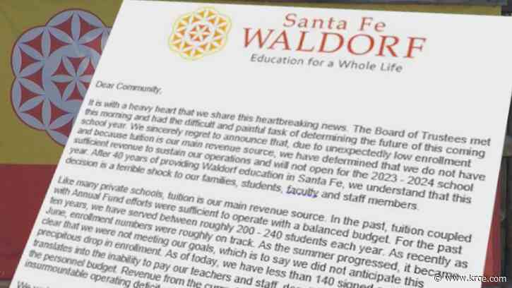 A private school in Santa Fe is closing for 2023-2024 school year