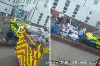 Carshalton St Helier Hospital: Emergency services at the scene