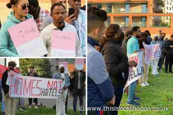 Asylum seekers in Wembley hotel protest over poor conditions