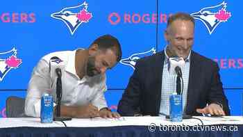 Former big league slugger Jose Bautista is signing a 1-day contract to retire with the Blue Jays