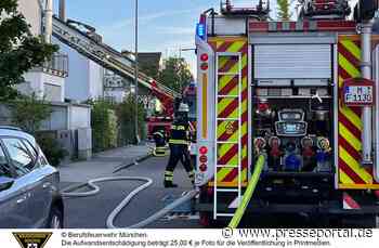 FW-M: Gasgrill verursacht Dachstuhlbrand (Trudering)