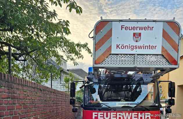 FW Königswinter: Feuerwehr kann Brandausbreitung in enger Altstadtbebauung stoppen