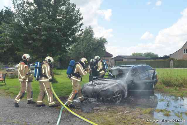 Auto vliegt plots in brand in Mater: “Ik was net thuis na boodschappen doen”