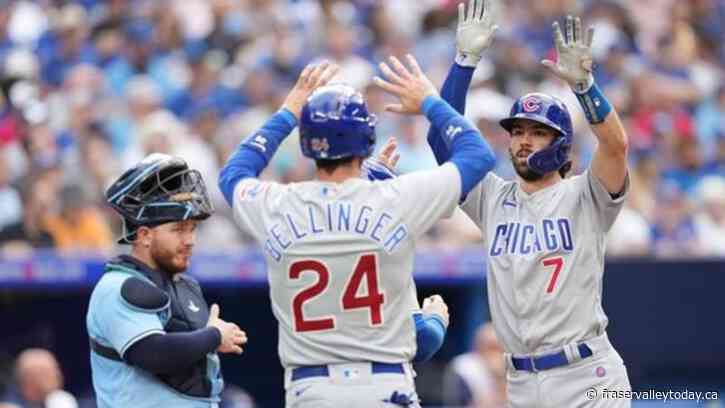 Morel’s late RBI double lifts Cubs over Blue Jays 5-4 as Toronto honours Bautista