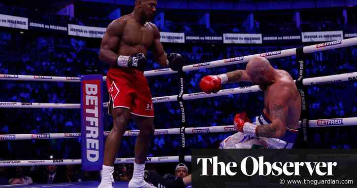 Anthony Joshua fells Robert Helenius with vicious seventh-round knockout