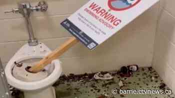 Vandals destroy bathroom at cottage country park