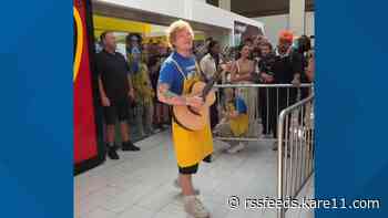Ed Sheeran serenades crowds at MOA Lego store