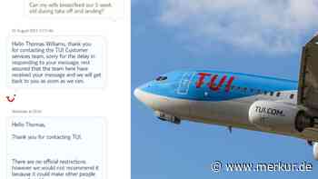 Tui-Personal verbietet Frau Stillen im Flieger — Debatte entbrennt: „Was eine ekelhafte Antwort“