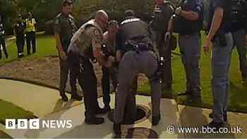 Suspected package thief pulled from drain after drone finds hiding spot