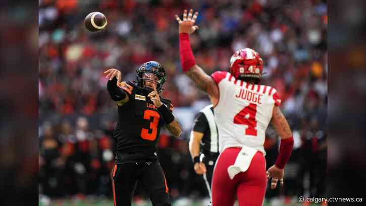 Adams Jr. returns from injury to lead B.C. Lions to 37-9 win over Calgary Stampeders