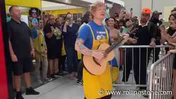 Ed Sheeran Played ‘Lego House’ Outside a Lego Store
