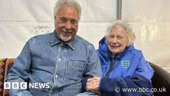 Sir Tom Jones surprises Colchester care home resident aged 96
