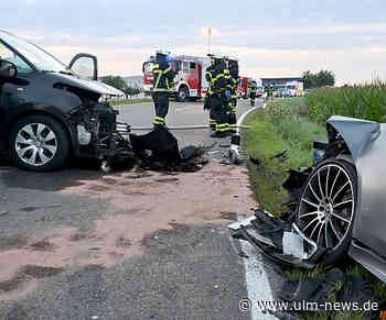 Drei Verletzte nach Frontalzusammenstoß beim Überholen