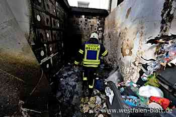 Mülltonnen-Brand: Großeinsatz in der Herforder Innenstadt