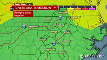 NC Weather: Severe thunderstorm warning in effect in Wake, Johnston, Harnett counties
