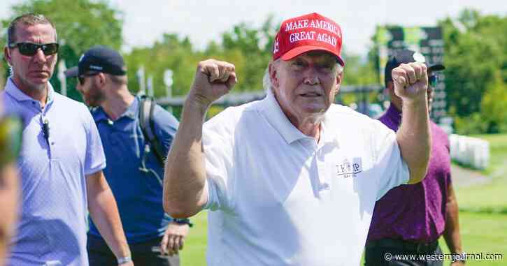 Trump Looks Like a Rock Star as He Throws MAGA Hats Into Crowd of Cheering Supporters