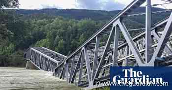 Storm Hans: railway bridge collapses in southern Norway