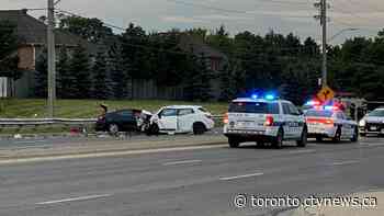 One person dead, another critically injured after multi-vehicle collision in Mississauga