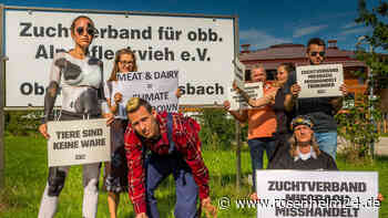 Bei Demo gegen Zuchtverband Miesbach: Tiertransporte treiben Aktivisten Tränen in die Augen