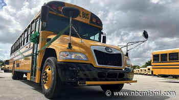 Miami-Dade adds 20 new electric school buses to fleet ahead of new school year