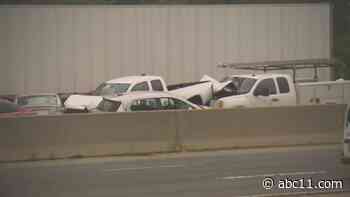 32 vehicles involved in chain-reaction crash on Interstate 40 in Durham