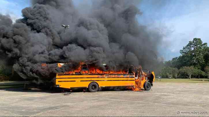 Kids had to evacuate school bus after it caught fire in Central