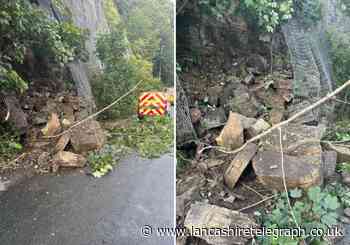 Council working to re-open Bacup Road following rockfall