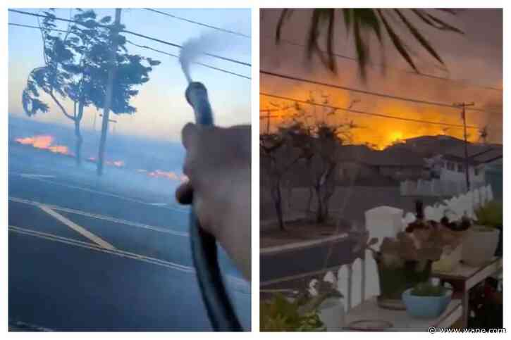 WATCH: Videos show power lines may be cause of Maui fire