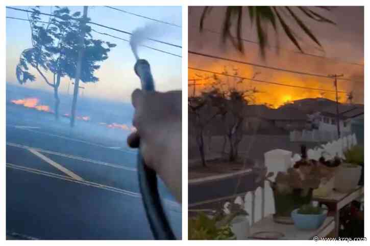 WATCH: Videos show power lines may be cause of Maui fire