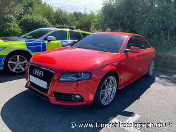 Audi A4 seized in Blackpool due to illegal window tints