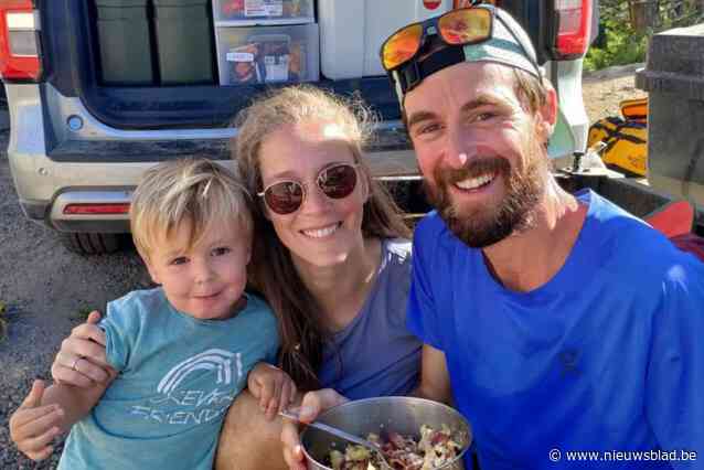 Ultraloper Karel Sabbe op weg naar nieuwe recordtijd op Pacific Crest Trail,  kleine Jack (3) volgt zijn papa op de voet