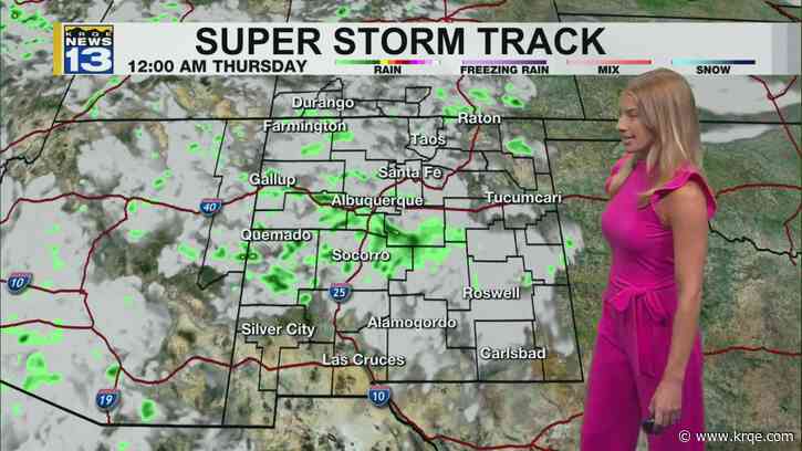 Best chance for storms on Wednesday and Thursday for New Mexico