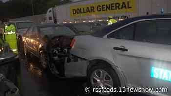 State Police trooper stops for crash on I-64 in Chesapeake, is then involved in second crash