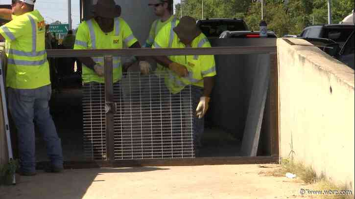 Photos: Barricades going up at infamous Baton Rouge overpass amid efforts to drive away vagrants