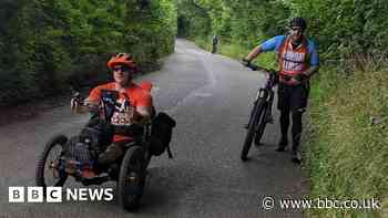 Veteran soldier completes Hadrian's Wall ride on adapted bike