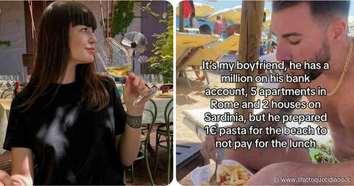 “È milionario ma si prepara la pasta da 1 euro per risparmiare sul pranzo in spiaggia”, lo sfogo della ragazza sul fidanzato ‘tirchio’