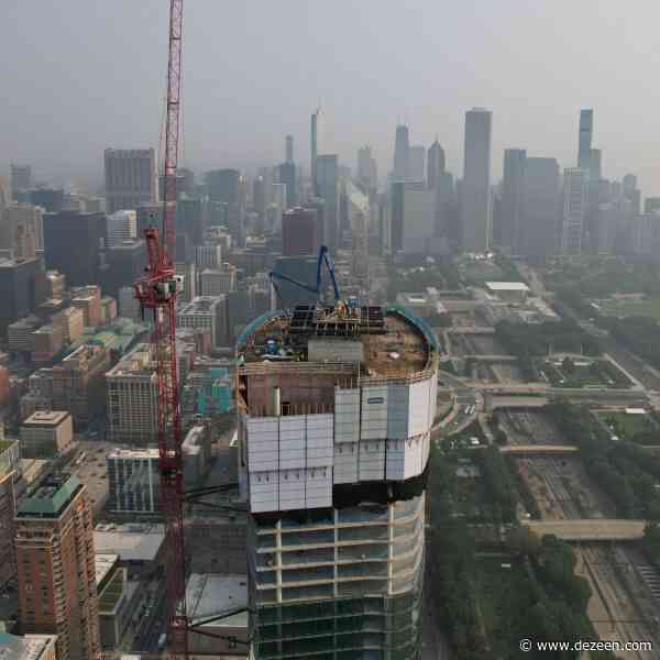 Helmut Jahn-designed 1000 M skyscraper tops out in Chicago