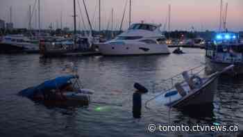Impaired charges laid after boat catches fire and sinks in Hamilton Harbour
