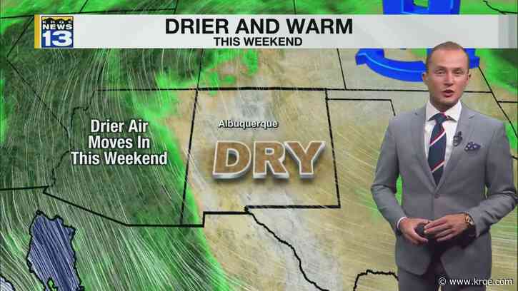 One more day of storm chances before drier air moves in