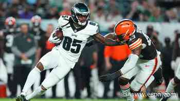 Two Eagles players suffer neck injuries, carted off