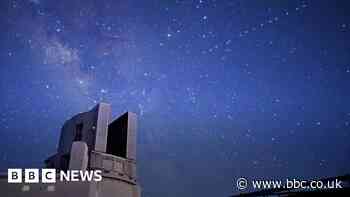 A meteor shower and a satellite 'train' caught on camera