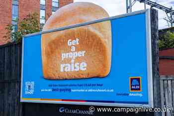 Aldi cooks up bread billboard to spotlight pay rise for employees