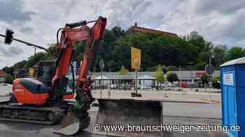 Neue Einbahnstraßenregelung in Baustelle der B243 in Herzberg