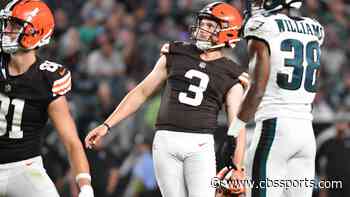 Browns kicker Cade York not letting late-game misses vs. Eagles shake confidence