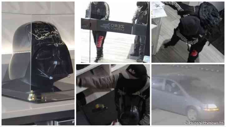 Signed Darth Vader helmet among items stolen from Calgary business