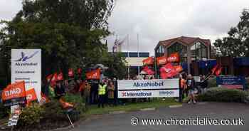 Akzo Nobel workers in Gateshead announce further strikes over pay