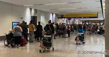 ‘It’s a lot’: N.W.T. evacuees face long lines as they arrive to Calgary