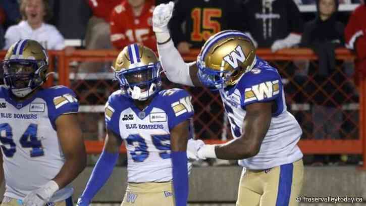Demerio Houston’s pick-six lifts Blue Bombers over Stampeders 19-18