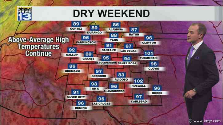 Drier and warm weekend